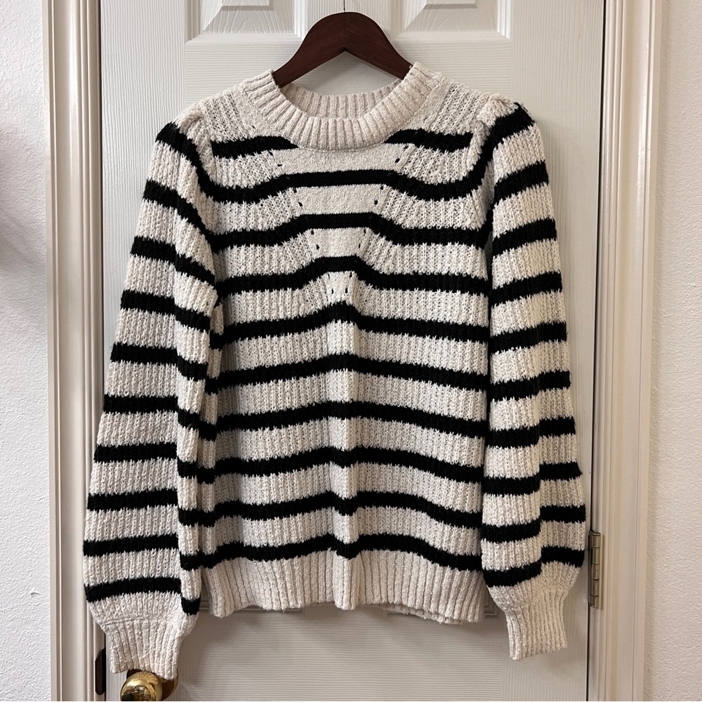 Black and White Striped Sweater